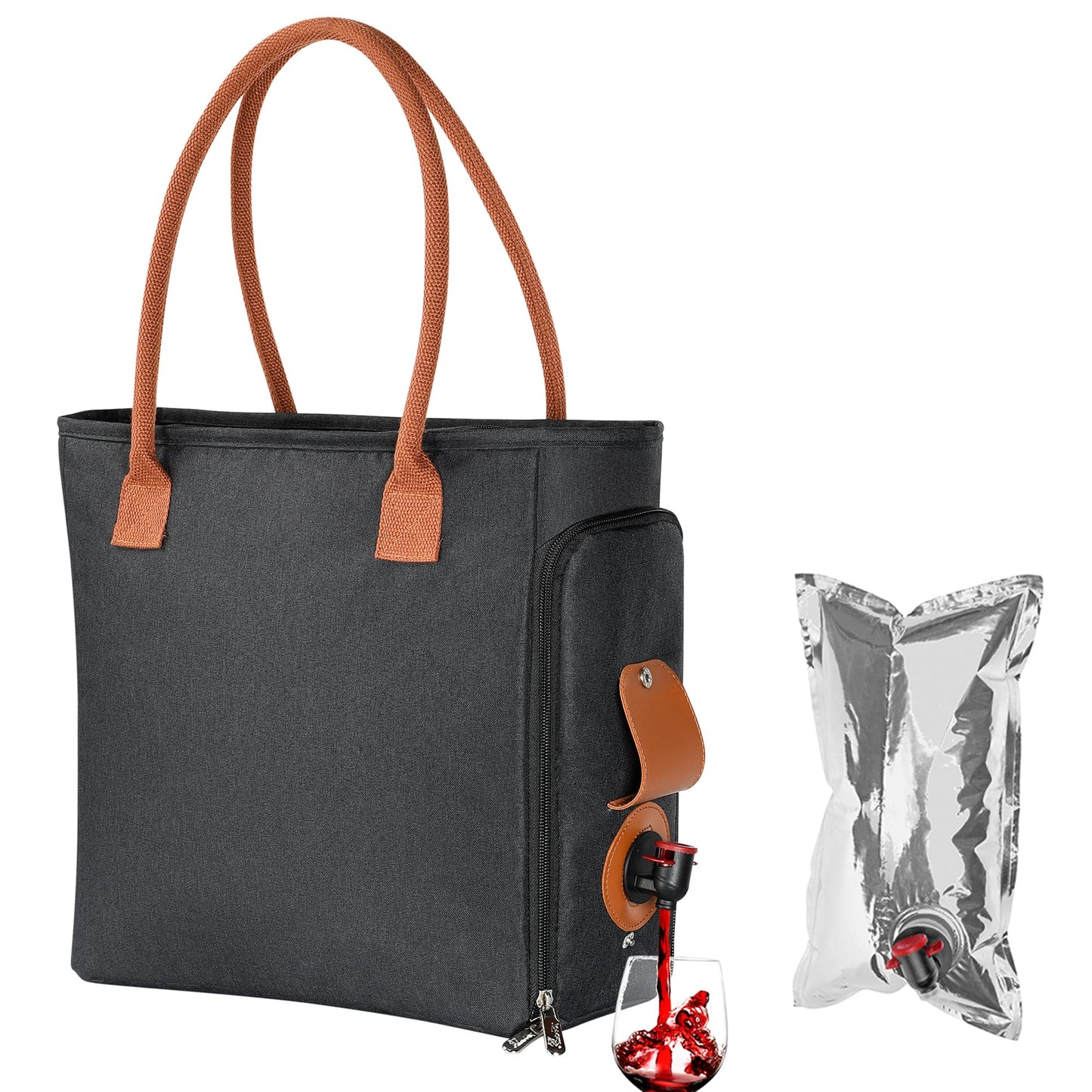 Insulated Tote Bag with Drink Dispenser