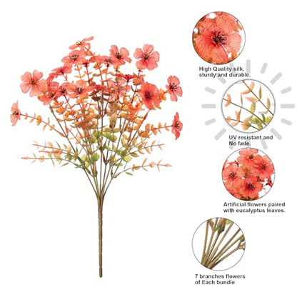 🍂 Artificial Fall Mums with Eucalyptus Leaves, 24&36&48 Bundles Faux Daisy Flowers