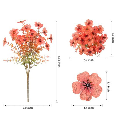 🍂 Artificial Fall Mums with Eucalyptus Leaves, 24&36&48 Bundles Faux Daisy Flowers