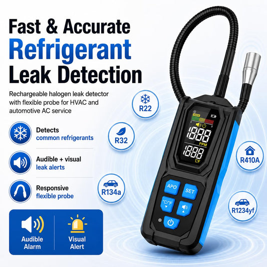 Rechargeable Refrigerant Leak Detector for HVAC &Auto AC