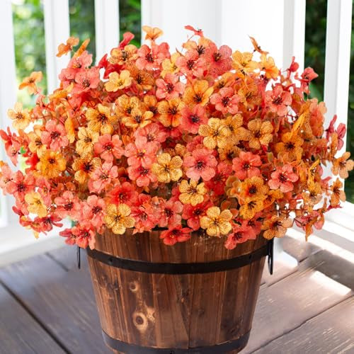 🍂 Artificial Fall Mums with Eucalyptus Leaves, 24&36&48 Bundles Faux Daisy Flowers