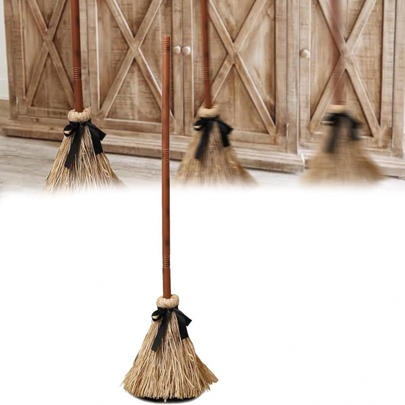 🎃 35" Animated Witches Broom — Friendly Halloween Decor with Lights &Sound