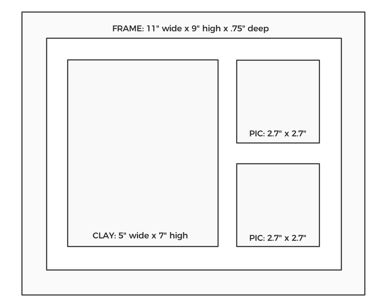 Pet Paw Print DIY Keepsake Frame Kit