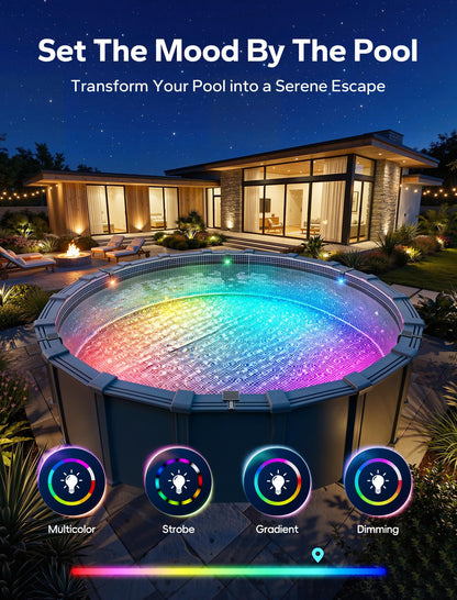 Solar Powered Pool Lighting System