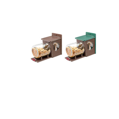 Wooden Squirrel Feeder With Glass Jar