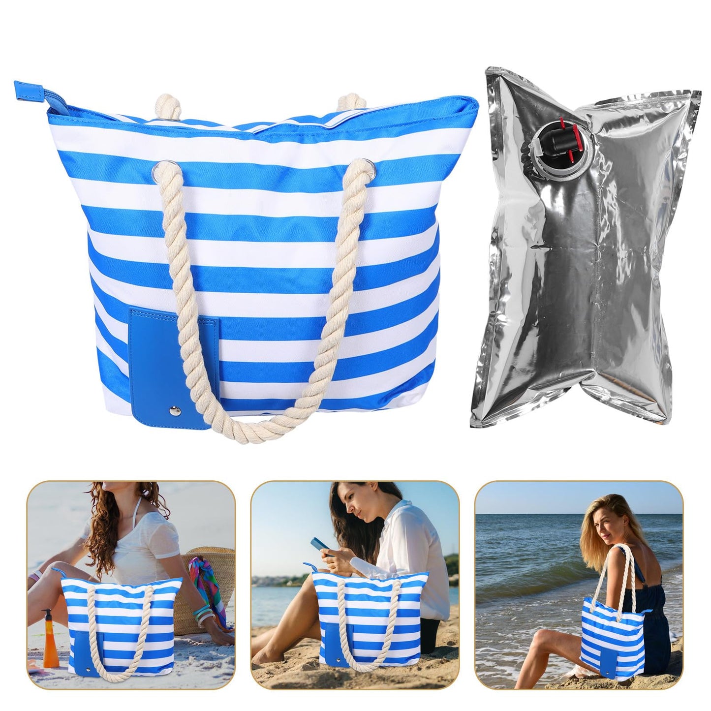 Insulated Tote Bag with Drink Dispenser