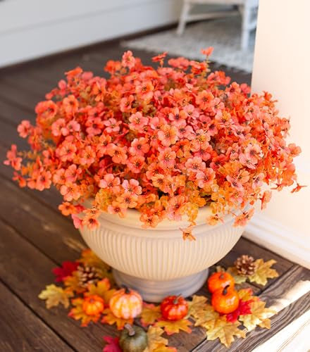 🍂 Artificial Fall Mums with Eucalyptus Leaves, 24&36&48 Bundles Faux Daisy Flowers