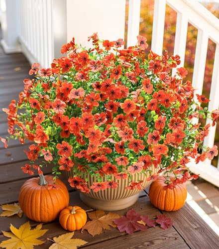 🍂 Artificial Fall Mums with Eucalyptus Leaves, 24&36&48 Bundles Faux Daisy Flowers