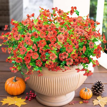 🍂 Artificial Fall Mums with Eucalyptus Leaves, 24&36&48 Bundles Faux Daisy Flowers