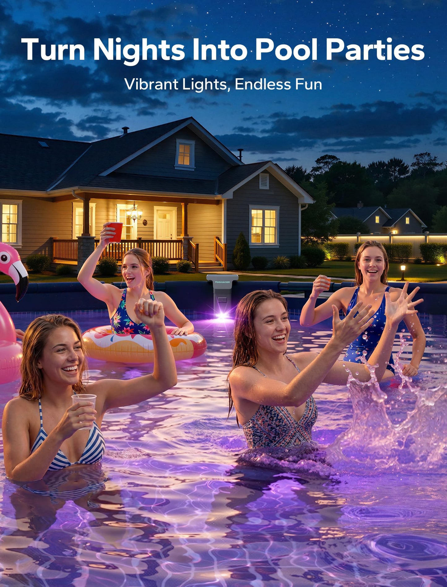 Solar Powered Pool Lighting System