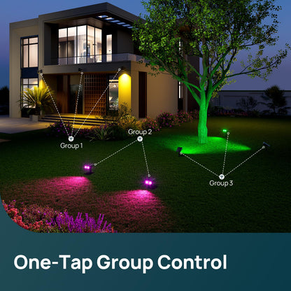 App Controlled RGB Solar Landscape Spot Lights with Music Sync