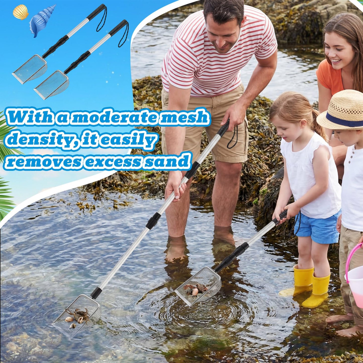 Extendable Shark Tooth Sand Scoop