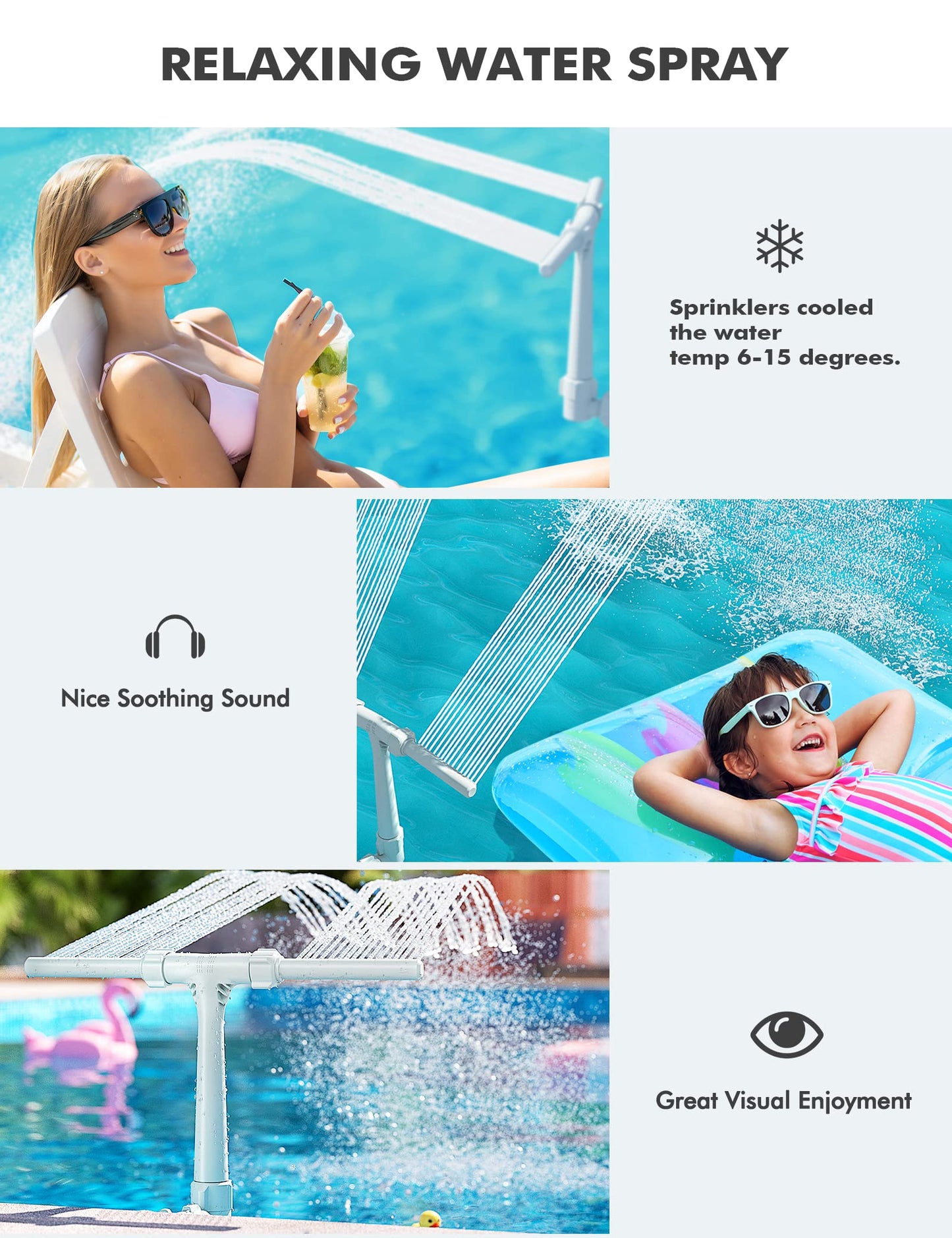 Easy Install Pool Water Fountain