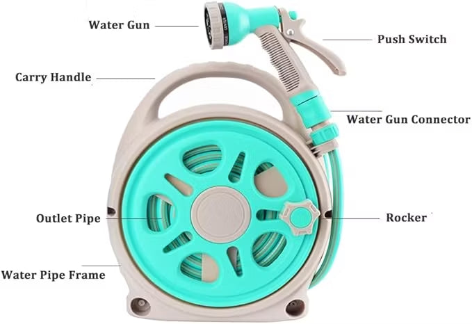 Portable Retractable Water Hose Reel