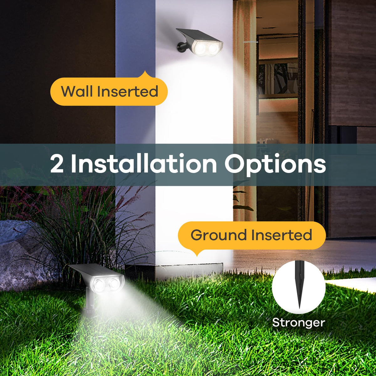 App Controlled RGB Solar Landscape Spot Lights with Music Sync