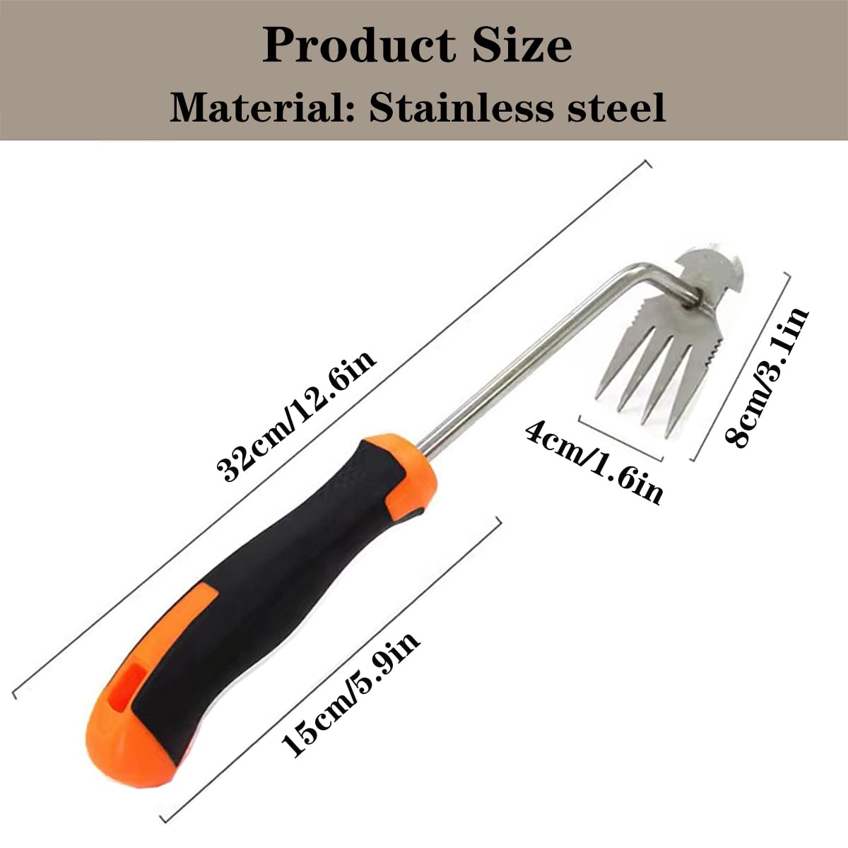 4-Tooth Garden Weed Remover