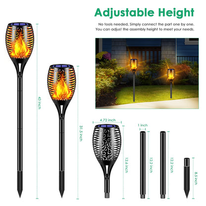 Solar Flickering Flame Garden Lights