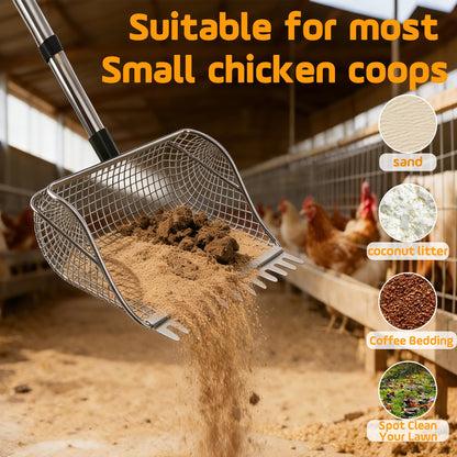 Heavy Duty Chicken Poop Sifter, Fast & Easy Cleanup