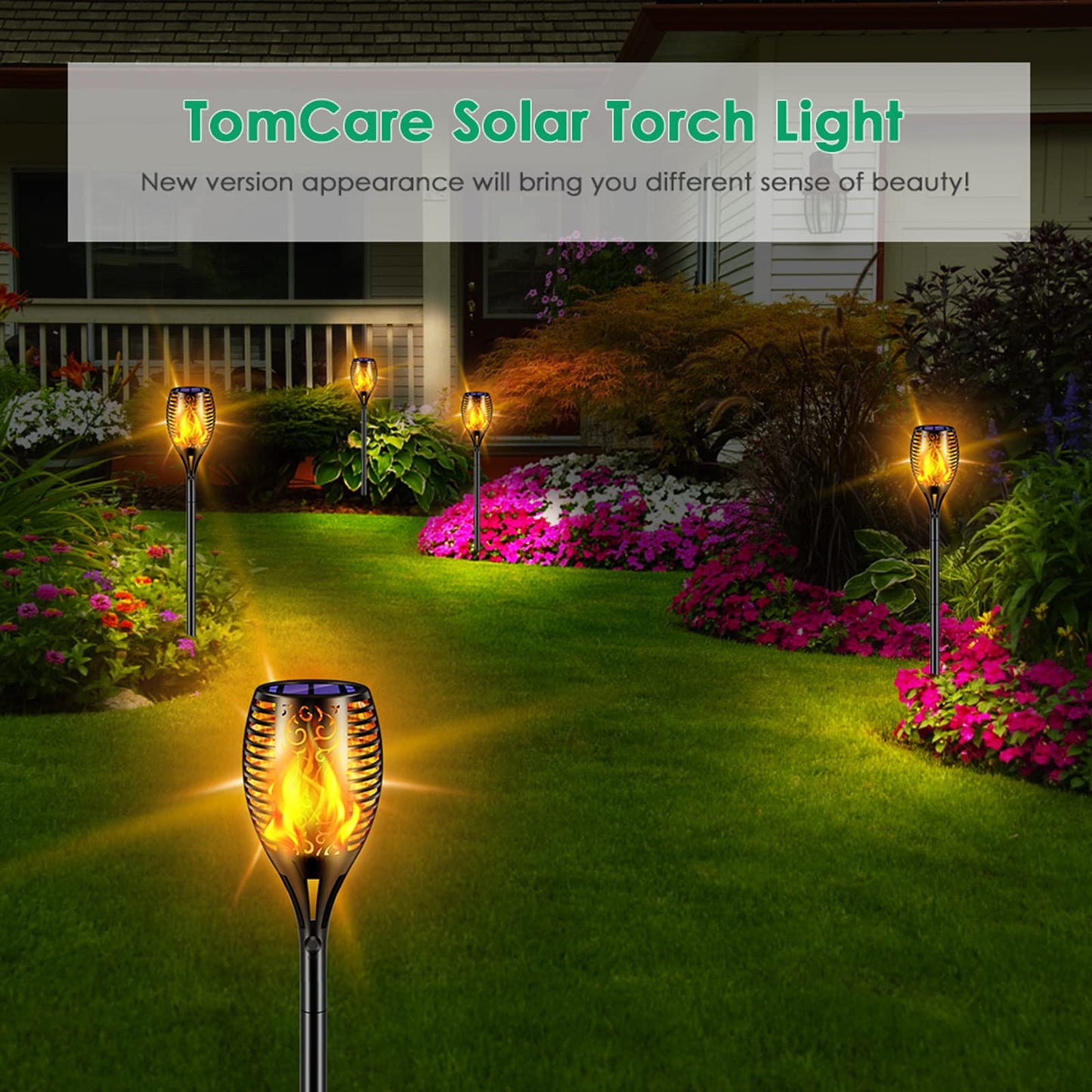 Solar Flickering Flame Garden Lights
