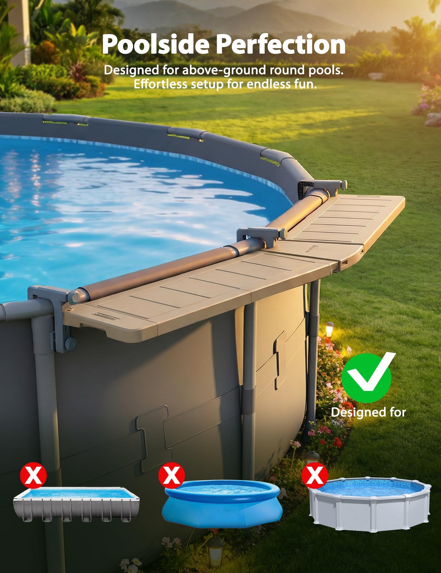 Above-Ground Poolside Bar Table