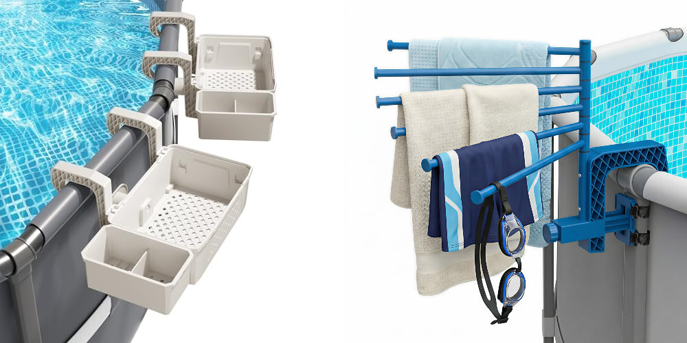 Poolside Organizer With Cup Holders