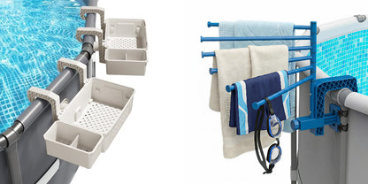 Poolside Organizer With Cup Holders