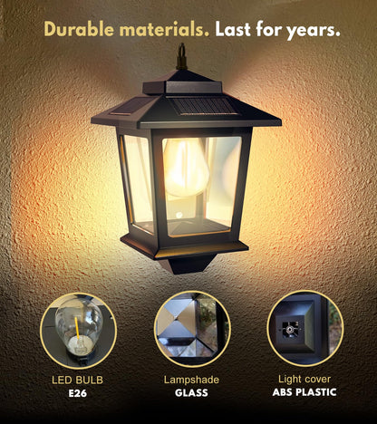 Outdoor Hanging Lights with 4 Solar Panels