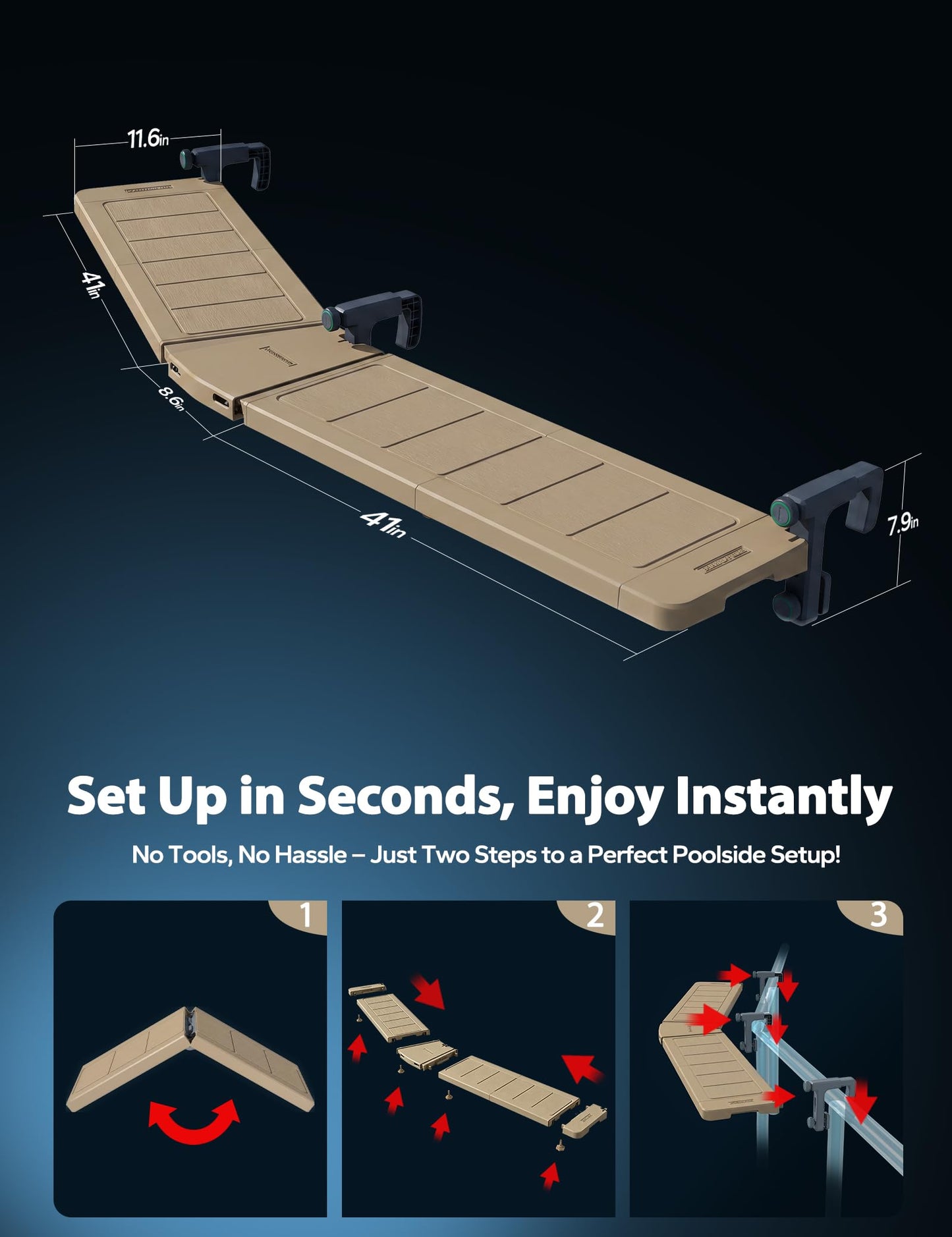 Above-Ground Poolside Bar Table