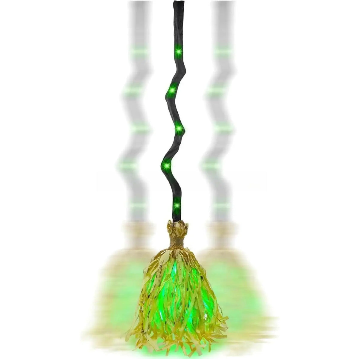 🎃 35" Animated Witches Broom — Friendly Halloween Decor with Lights &Sound