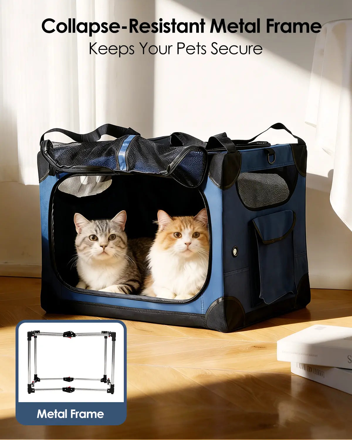 🐱 Extra Large Cat Carrier for 2 Cats – XL Soft-Sided with Divider