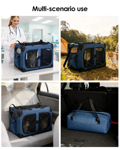🐱 Extra Large Cat Carrier for 2 Cats – XL Soft-Sided with Divider