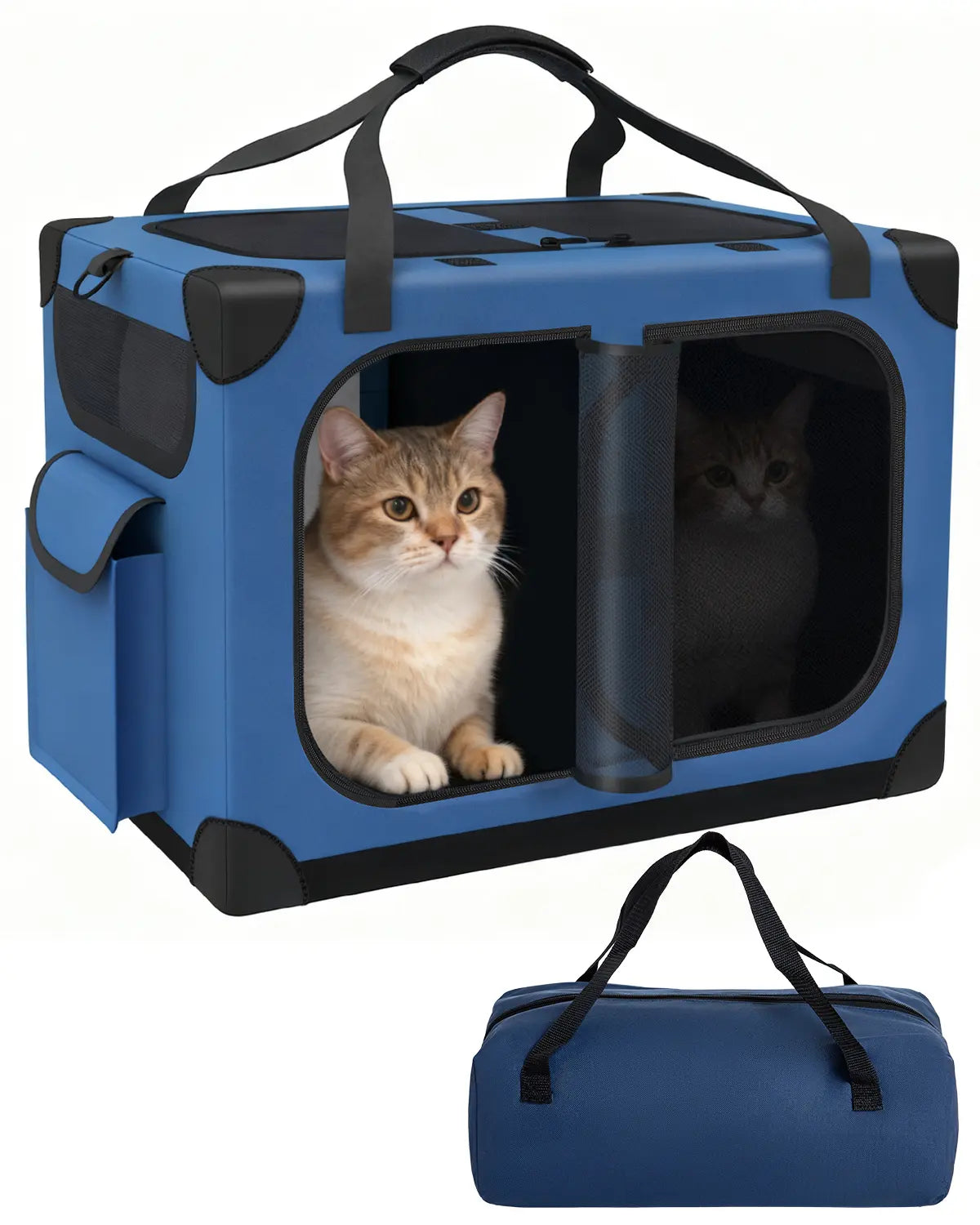 🐱 Extra Large Cat Carrier for 2 Cats – XL Soft-Sided with Divider
