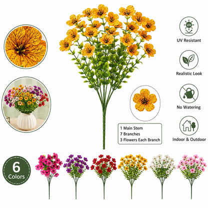 🍂 Artificial Fall Mums with Eucalyptus Leaves, 24&36&48 Bundles Faux Daisy Flowers