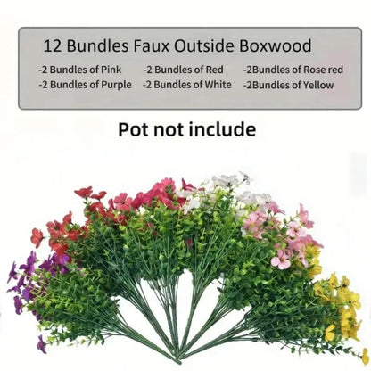 🍂 Artificial Fall Mums with Eucalyptus Leaves, 24&36&48 Bundles Faux Daisy Flowers