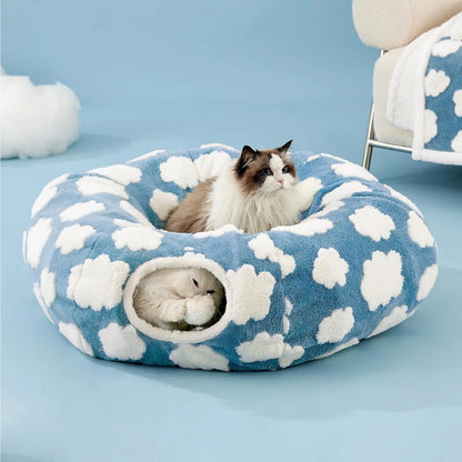 🐱Cat Tunnel Bed – 2-in-1 Play &Nap Solution