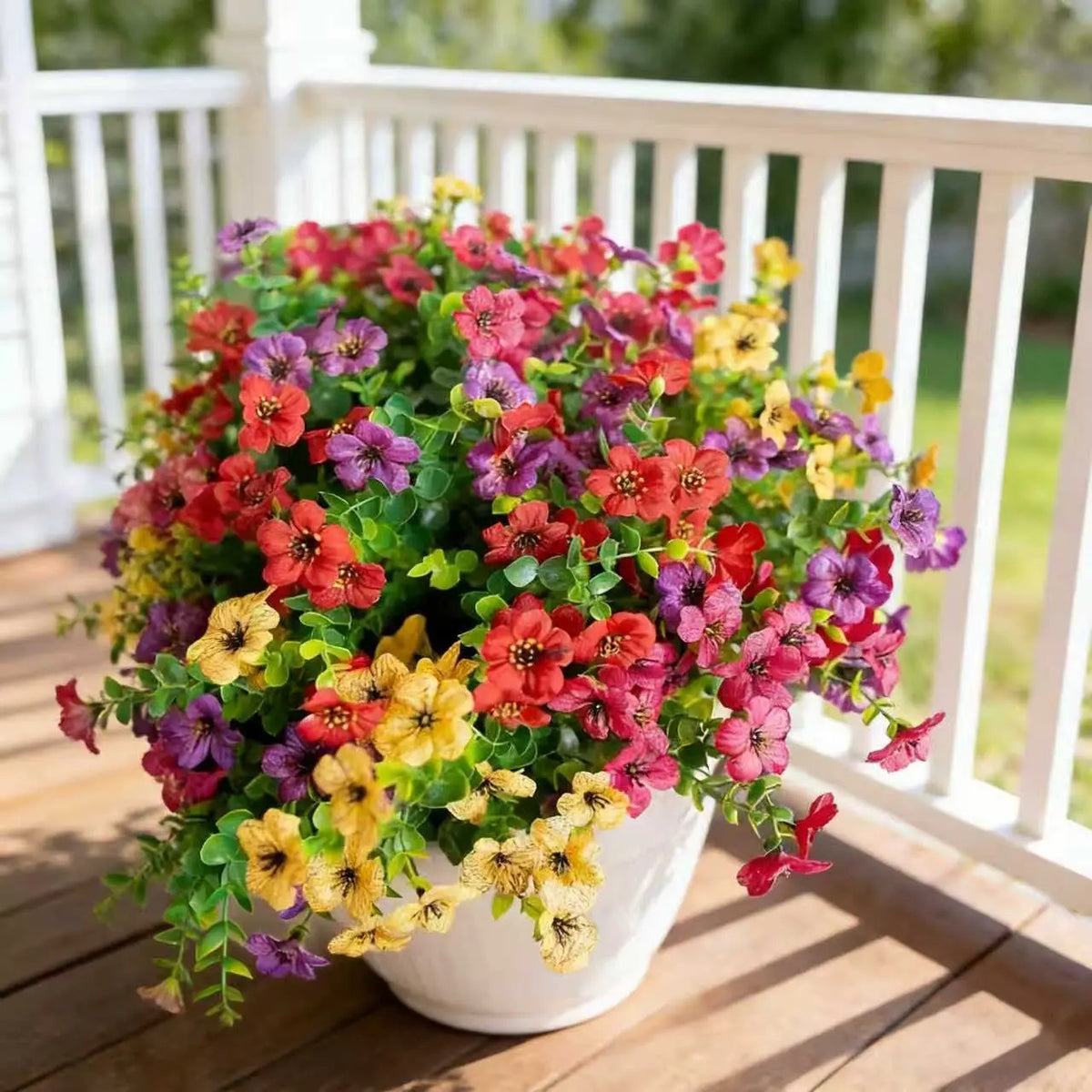 🍂 Artificial Fall Mums with Eucalyptus Leaves, 24&36&48 Bundles Faux Daisy Flowers