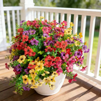 🍂 Artificial Fall Mums with Eucalyptus Leaves, 24&36&48 Bundles Faux Daisy Flowers