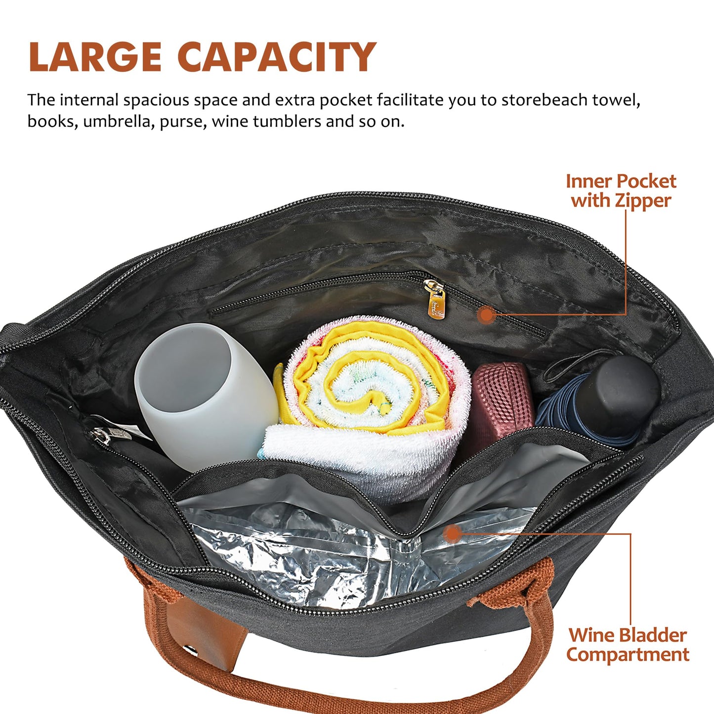 Insulated Tote Bag with Drink Dispenser