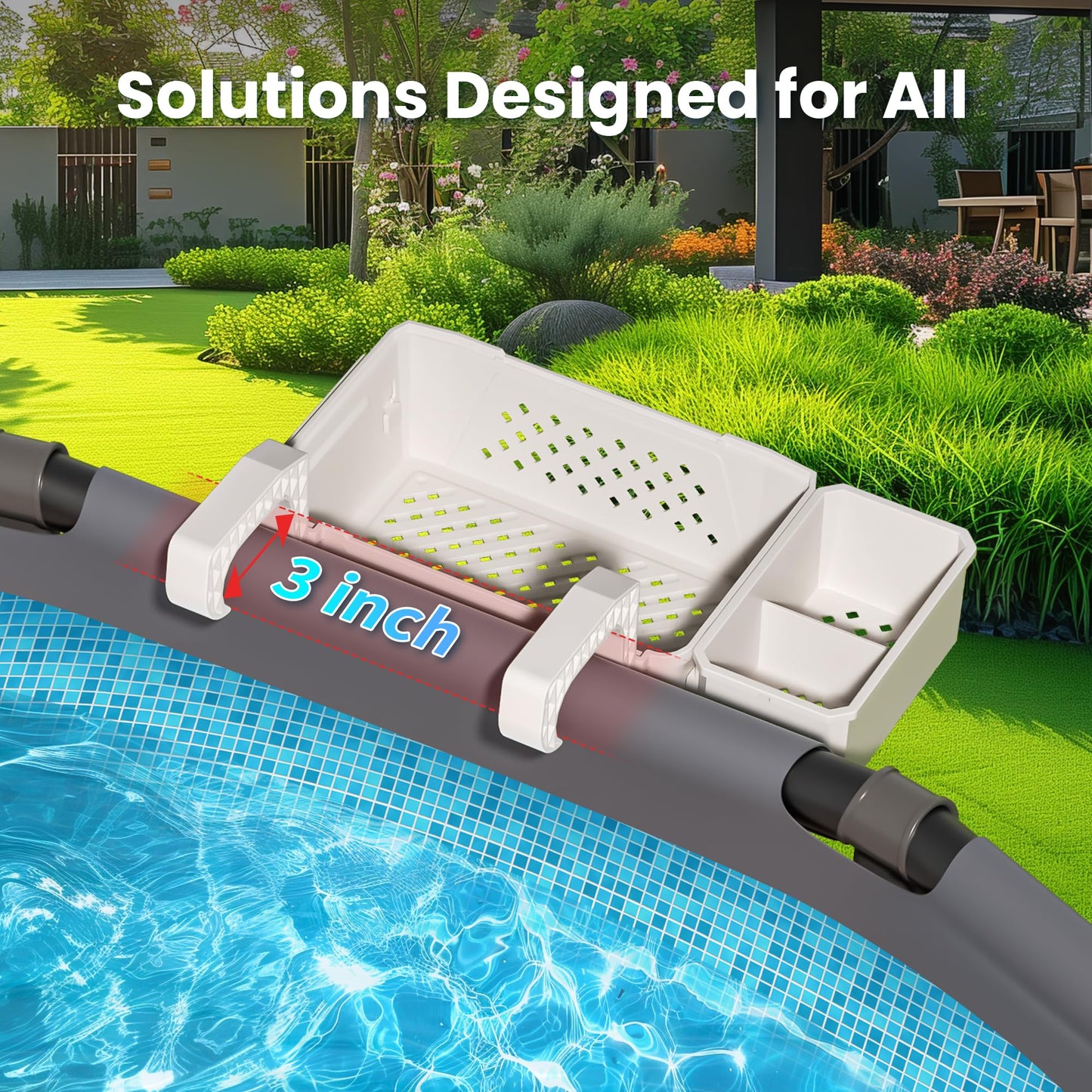 Poolside Organizer With Cup Holders