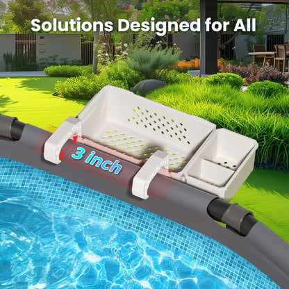 Poolside Organizer With Cup Holders