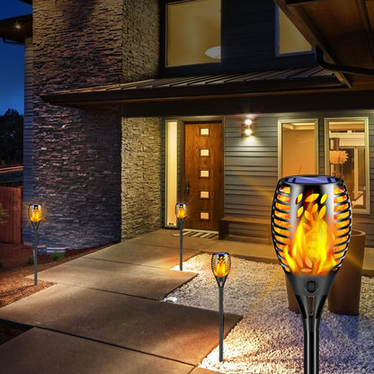 Solar Flickering Flame Garden Lights