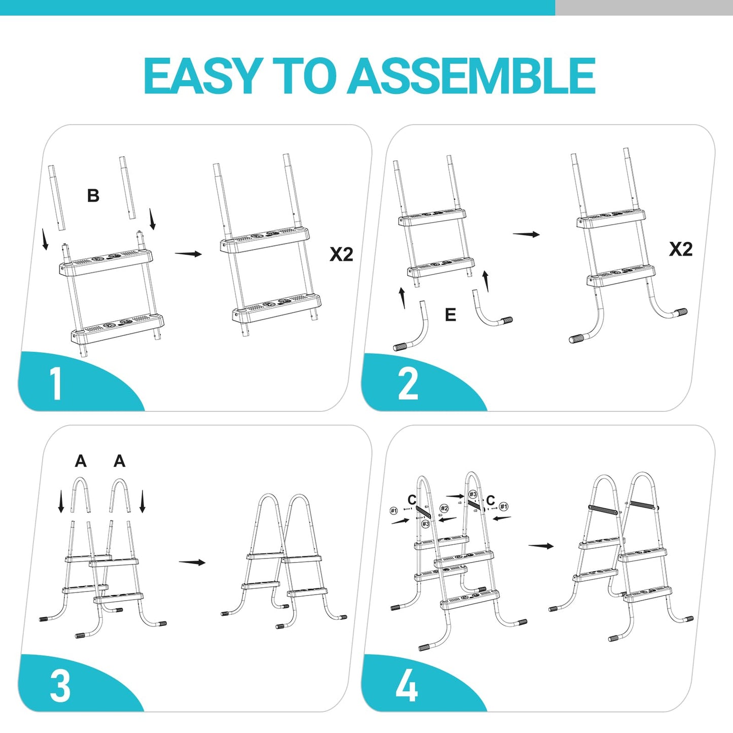 Safe & Comfortable Pool Entry Ladder