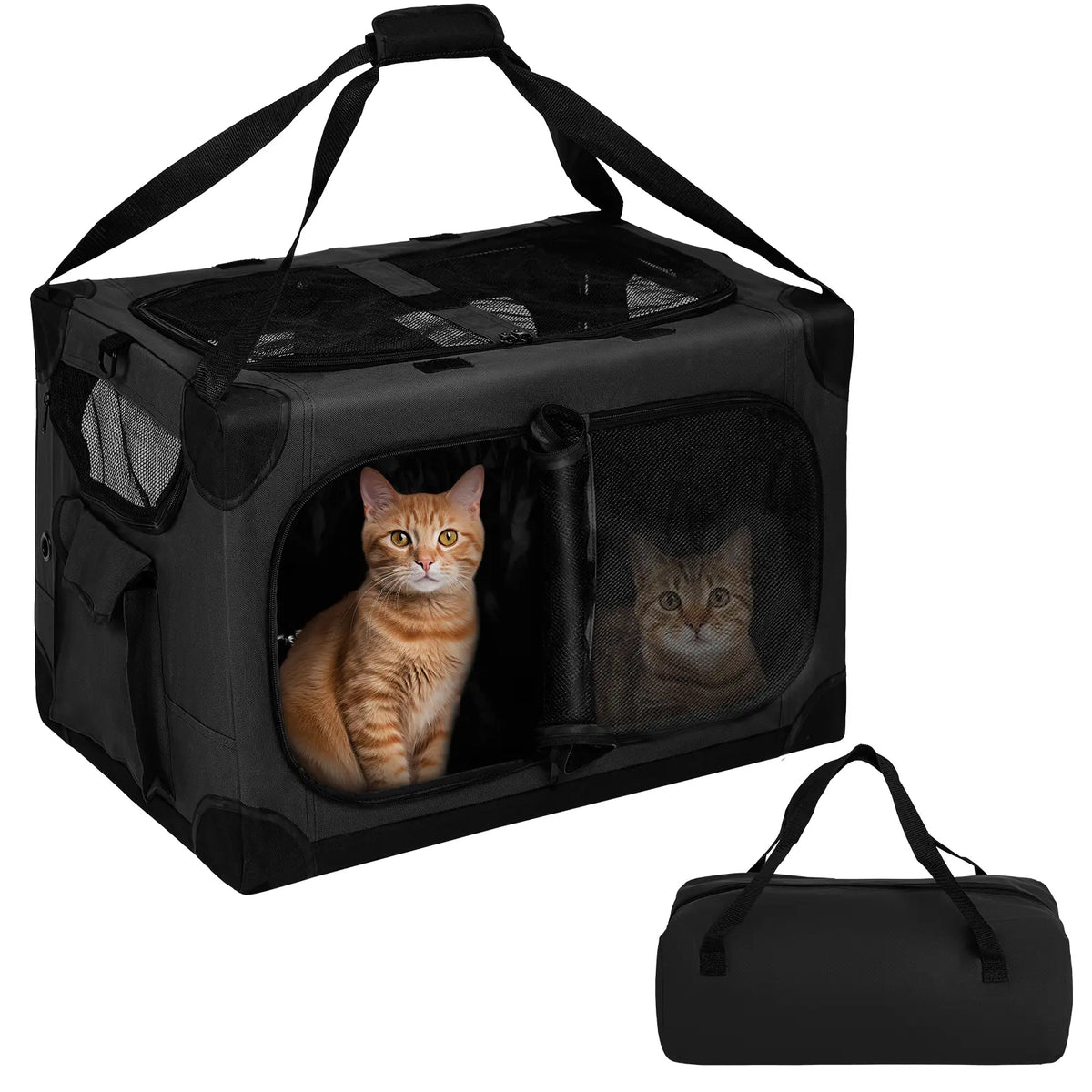 🐱 Extra Large Cat Carrier for 2 Cats – XL Soft-Sided with Divider