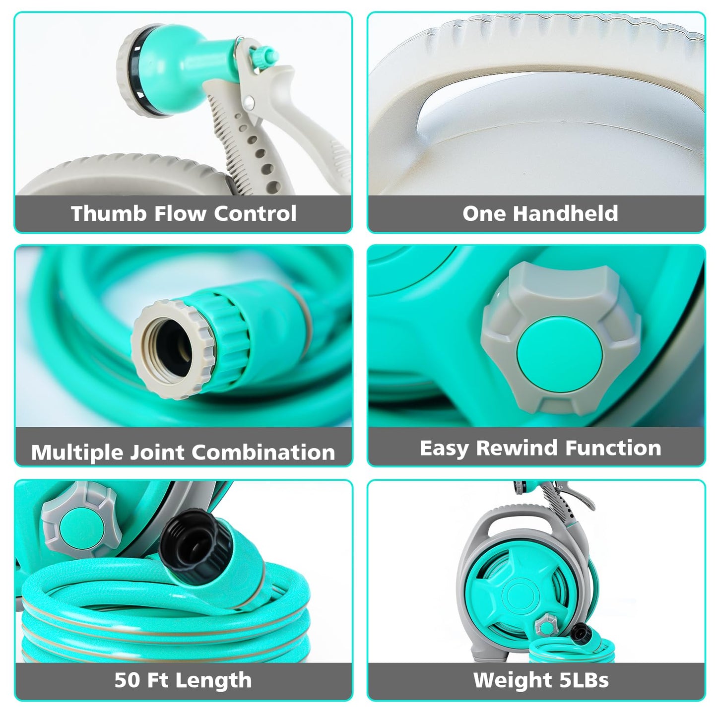 Portable Retractable Water Hose Reel