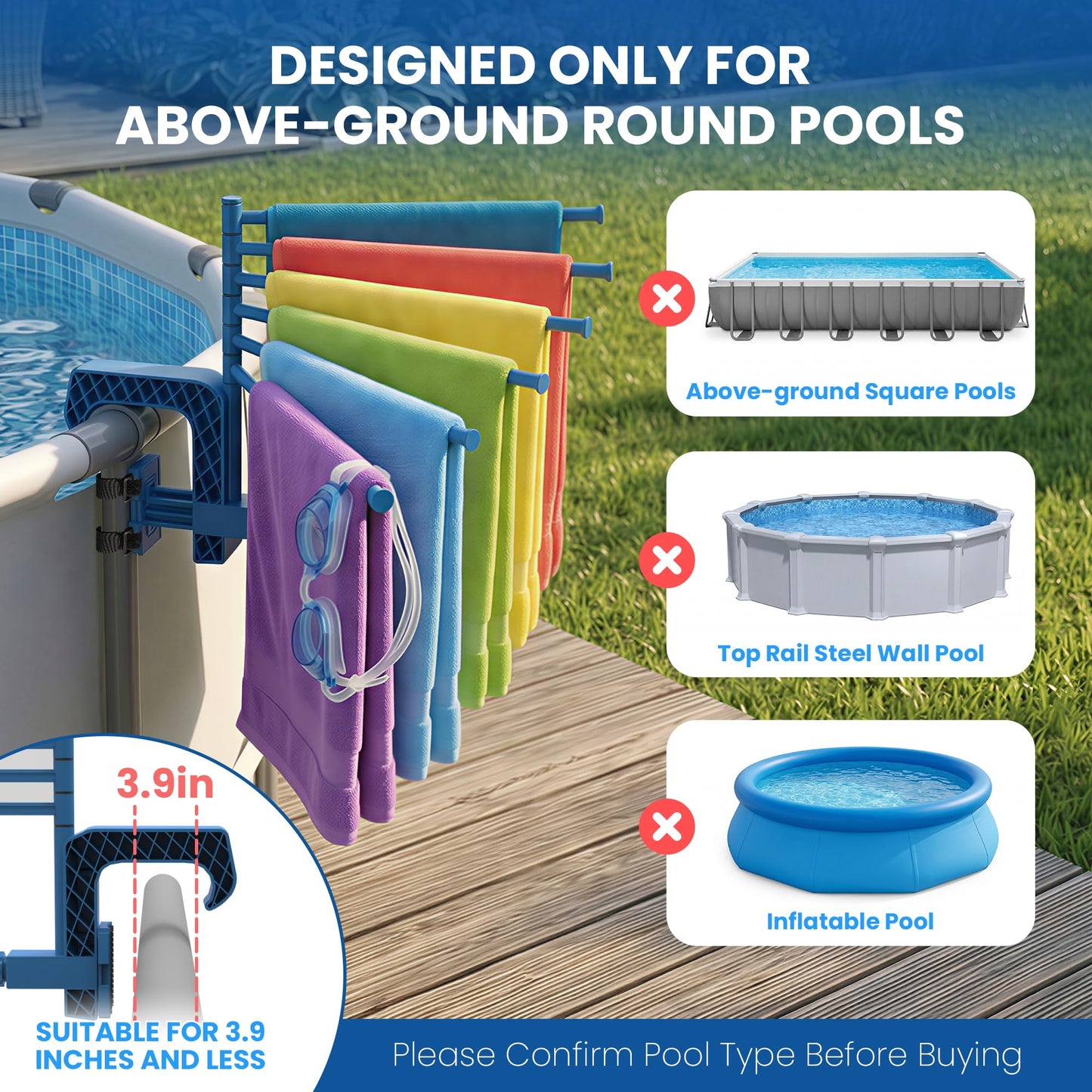 Poolside Organizer With Cup Holders