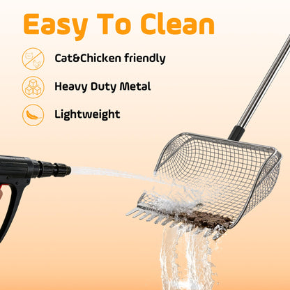 Heavy Duty Chicken Poop Sifter, Fast & Easy Cleanup