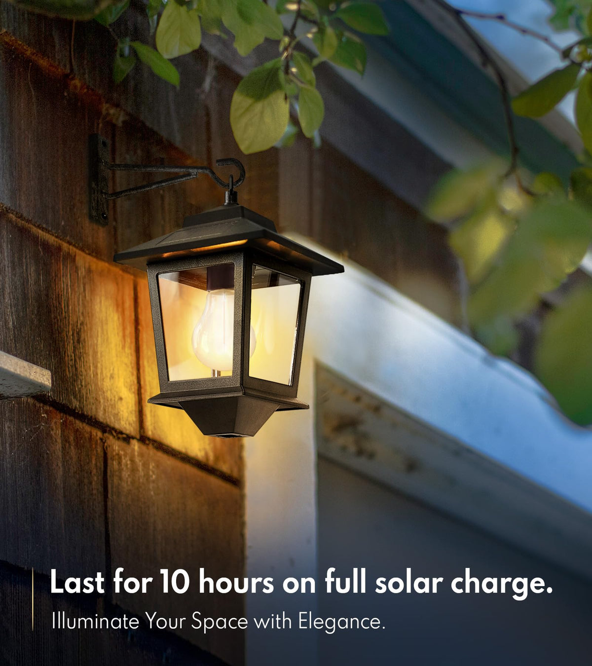 Outdoor Hanging Lights with 4 Solar Panels