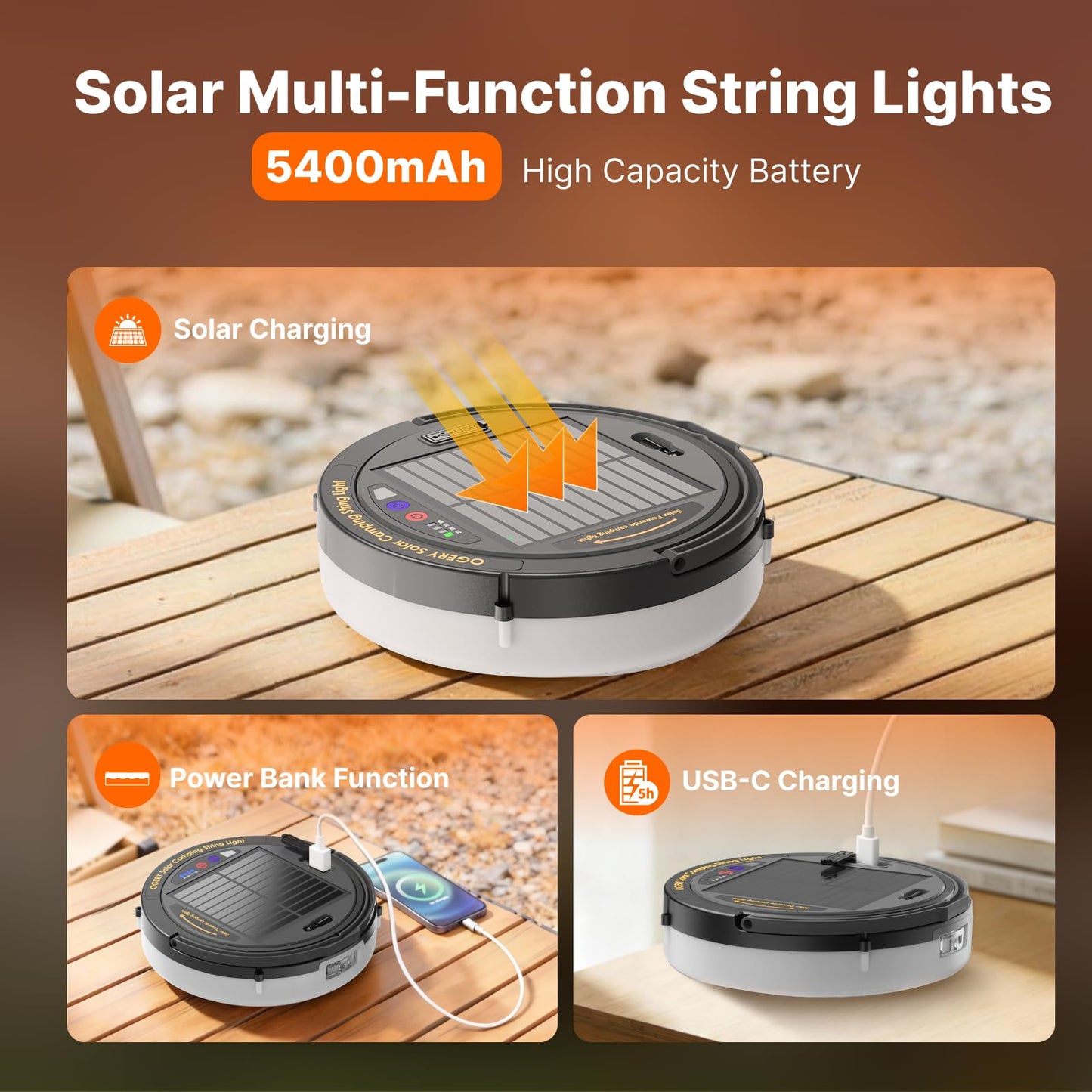 Portable Camping String Lights