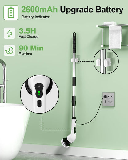 Cordless Electric Power Cleaning Scrubber
